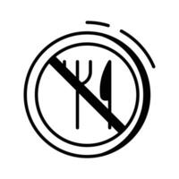 Here is a latest glyph style icon depicting fasting concept. vector