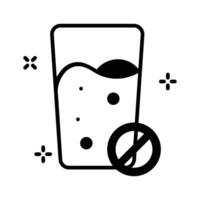 An icon of no water in glyph style, ready for premium use. vector