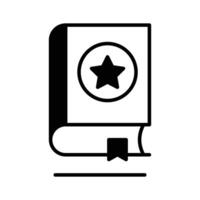 Get this amazing glyph style icon of religious book. vector