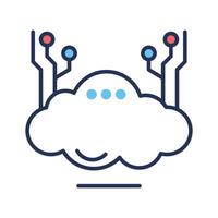 Here is a latest outline style icon cloud message vector