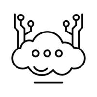 Here is a latest outline style icon cloud message. vector