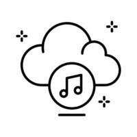 Have a look at this premium outline icon of cloud music. vector