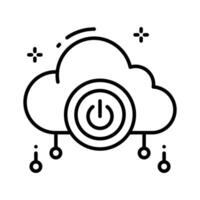 Get a glimpse of this outline icon of cloud power. vector