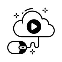 Grab this easy to use glyph icon of internet cloud storage. vector