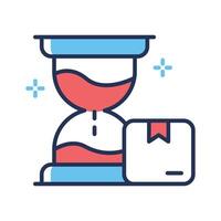 Visually appealing outline icon of estimated shipping time vector