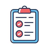 Easy to edit outline icon of inventory checklist vector