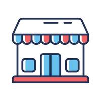 Visually engaging linear icon of storefront retail shop vector