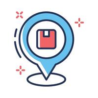 An editable outline icon of delivery location marker vector