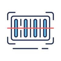 A modern outline icon of scannable qr code vector