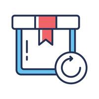 Premium outline icon of parcel return process vector