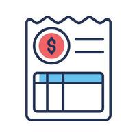 Premium linear icon of invoice document template vector