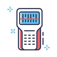 A captivating outline icon of barcode scanner tool vector