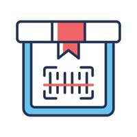 Trendy linear icon of product barcode label vector