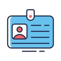 Well crafted outline icon of user verification id vector