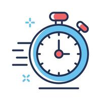 Visually engaging linear icon of estimated delivery time vector