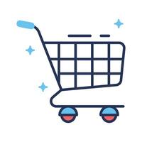 Easy to edit outline icon of shopping trolley cart vector