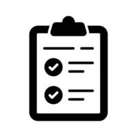 Easy to edit glyph icon of inventory checklist vector
