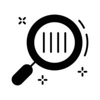A captivating glyph icon of check barcode scanner vector