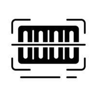 A modern glyph icon of scannable qr code vector