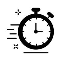 Visually engaging glyph icon of estimated delivery time vector