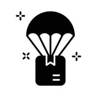 Check out this glyph icon of air delivery vector