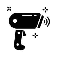Trendy glyph icon of barcode reader in action vector