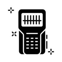 A captivating glyph icon of barcode scanner tool vector