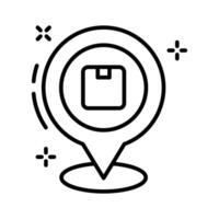 An editable outline icon of delivery location marker. vector