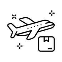 A captivating outline icon of plane delivery. vector