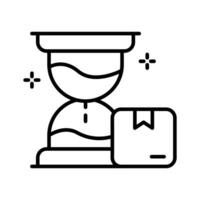Visually appealing outline icon of estimated shipping time. vector