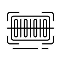 A modern outline icon of scannable qr code. vector