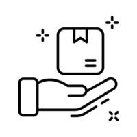 A customizable linear icon of delivery service. vector