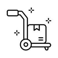 Get this outline icon of logistic cart delivery. vector
