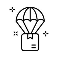 Check out this linear icon of air delivery. vector