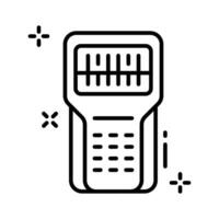 A captivating outline icon of barcode scanner tool. vector