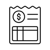 Premium linear icon of invoice document template. vector
