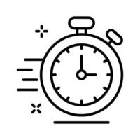 Visually engaging linear icon of estimated delivery time. vector