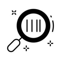 A captivating glyph icon of check barcode scanner. vector