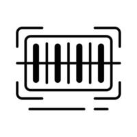 A modern glyph icon of scannable qr code. vector