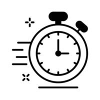 Visually engaging glyph icon of estimated delivery time. vector