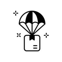 Check out this glyph icon of air delivery. vector