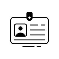 Well crafted glyph icon of user verification id. vector
