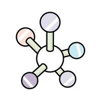 Get a glimpse of this isometric icon of molecules vector