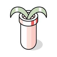 An editable isometric style icon of plant test vector