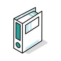 Easy to edit isometric icon showing a binder vector