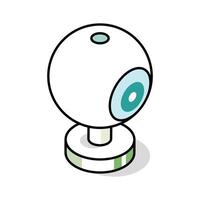 A captivating isometric icon showing system camera vector