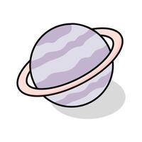 An editable isometric style icon featuring a planet vector