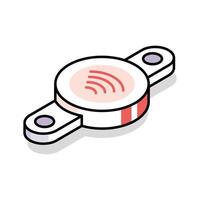 Ready to use isometric icon of a smartwatch interface vector