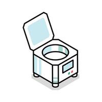 Visually appealing isometric outline icon of centrifuge vector