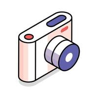 Latest isometric icon showing camera device vector